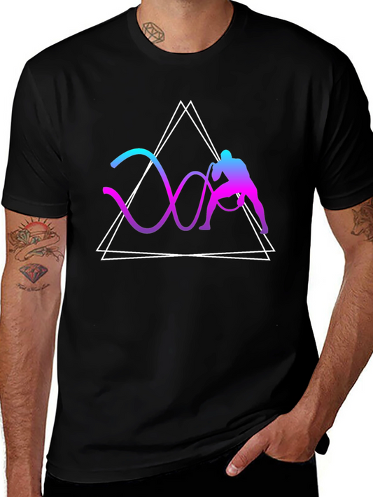 Geometric Battle Rope Training Graphic Tee