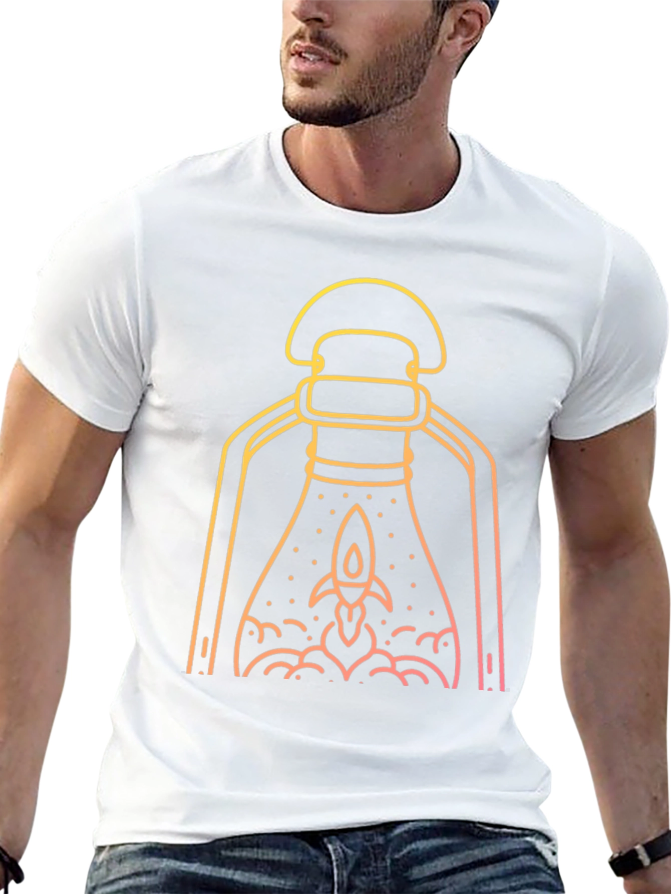 Rocket Lantern Graphic Tee - Black