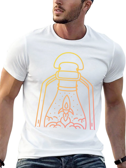 Rocket Lantern Graphic Tee - Black