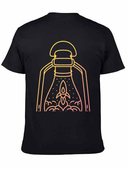 Rocket Lantern Graphic Tee - Black