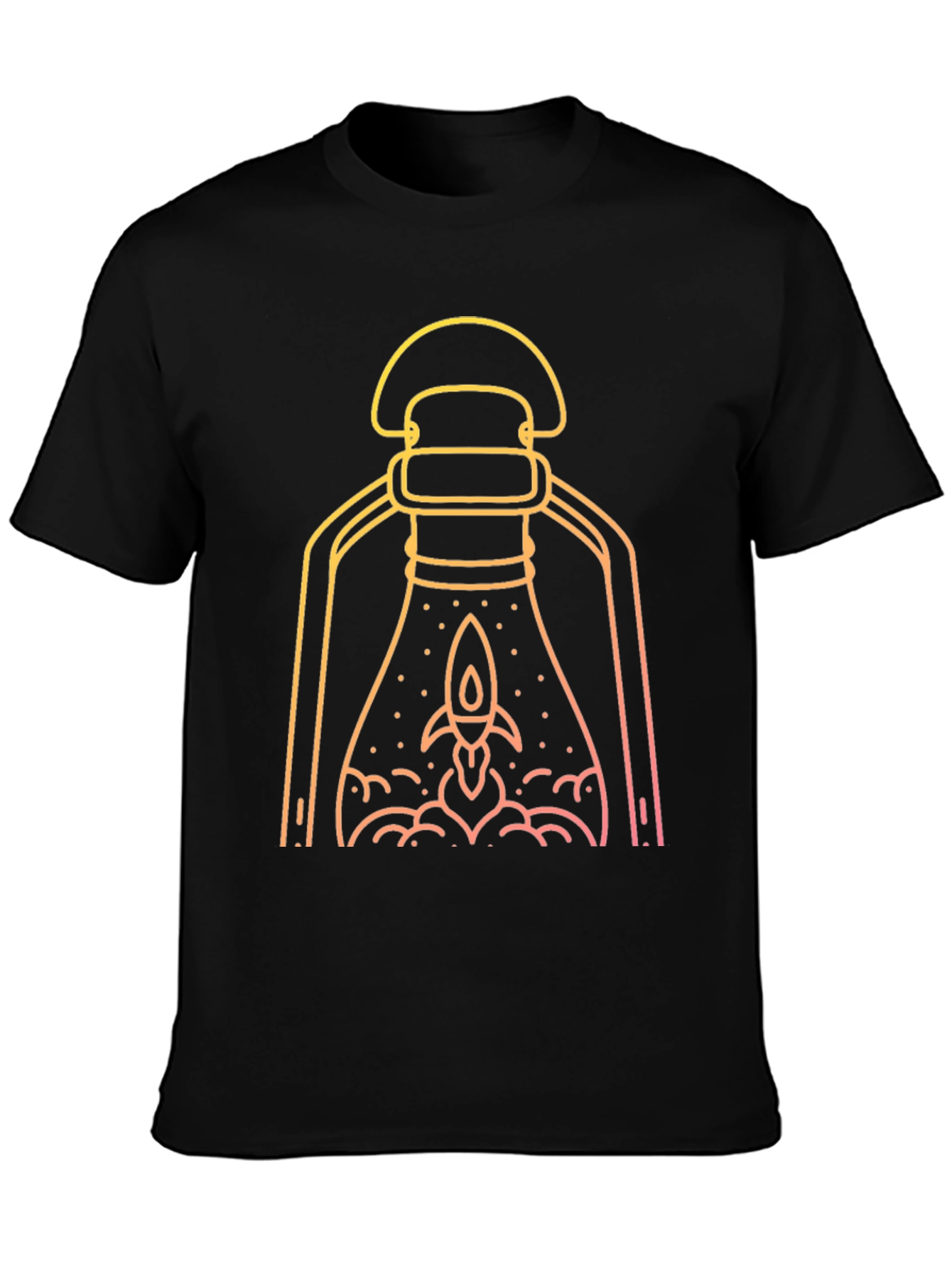 Rocket Lantern Graphic Tee - Black