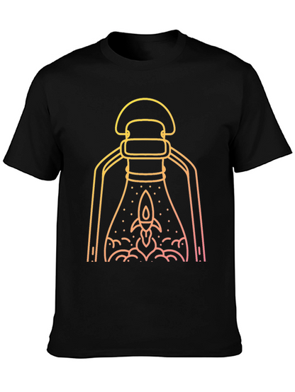 Rocket Lantern Graphic Tee - Black
