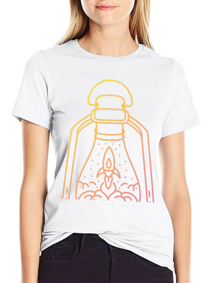 Rocket Lantern Graphic Tee - Black