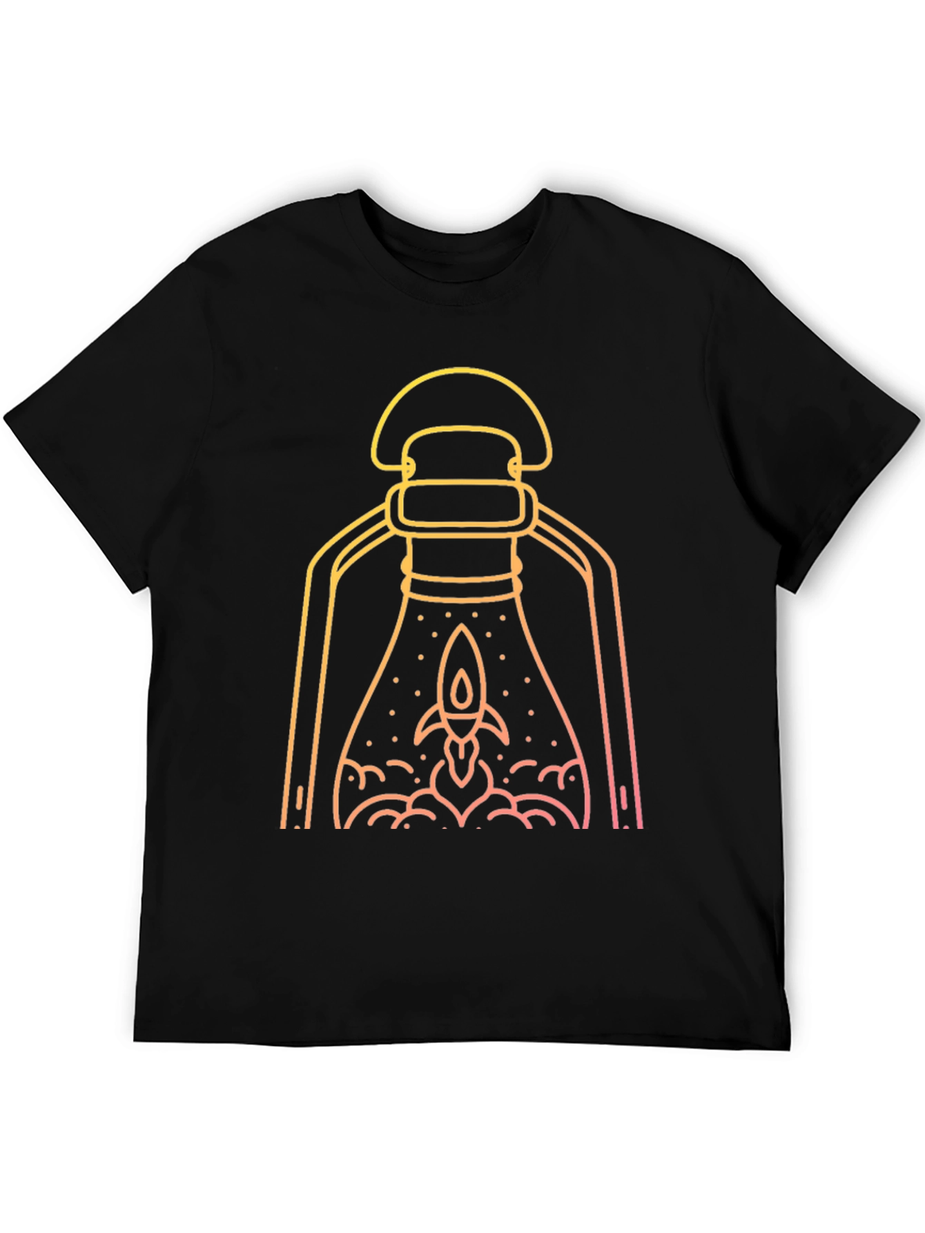 Rocket Lantern Graphic Tee - Black