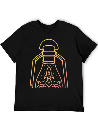 Rocket Lantern Graphic Tee - Black
