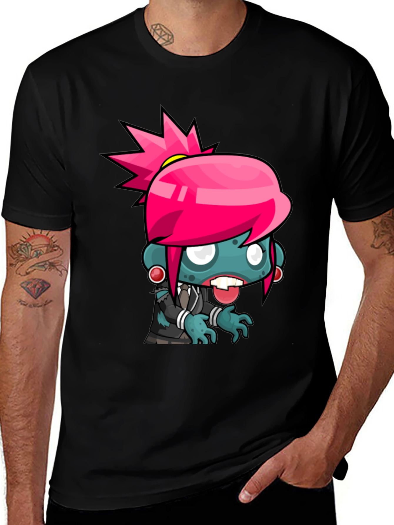 Zombie Cartoon Graphic T-Shirt