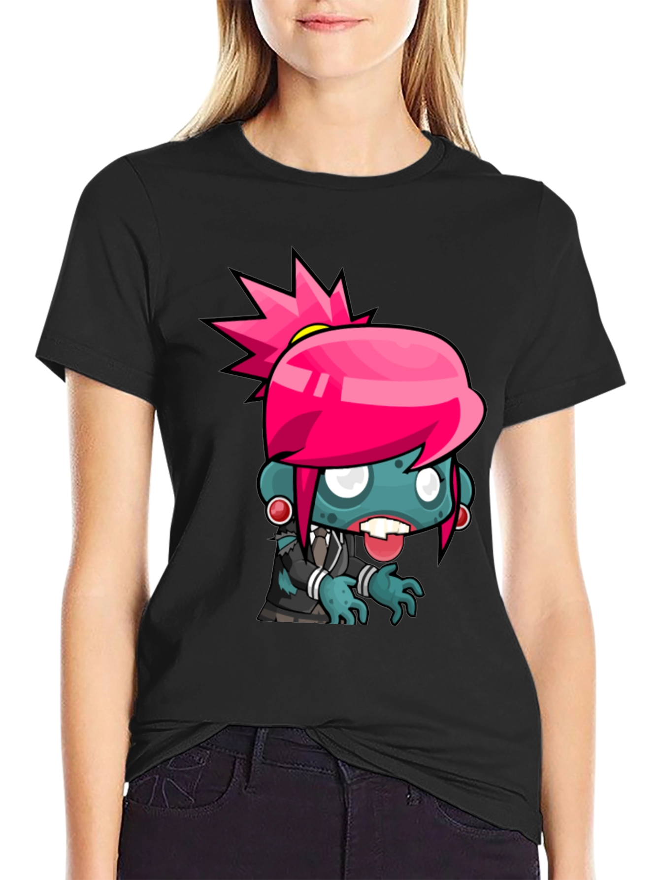 Zombie Cartoon Graphic T-Shirt