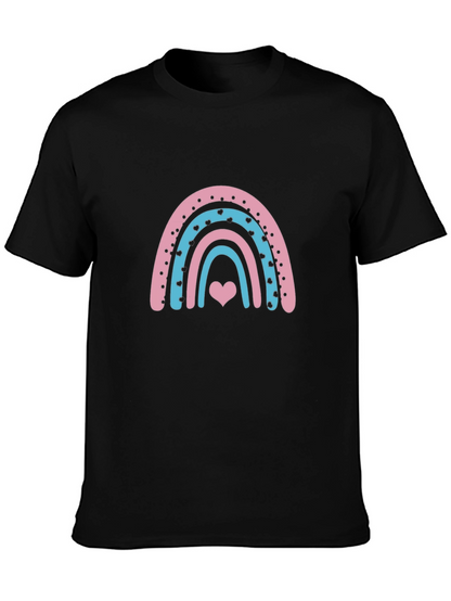 Rainbow Heart Graphic Tee - Black