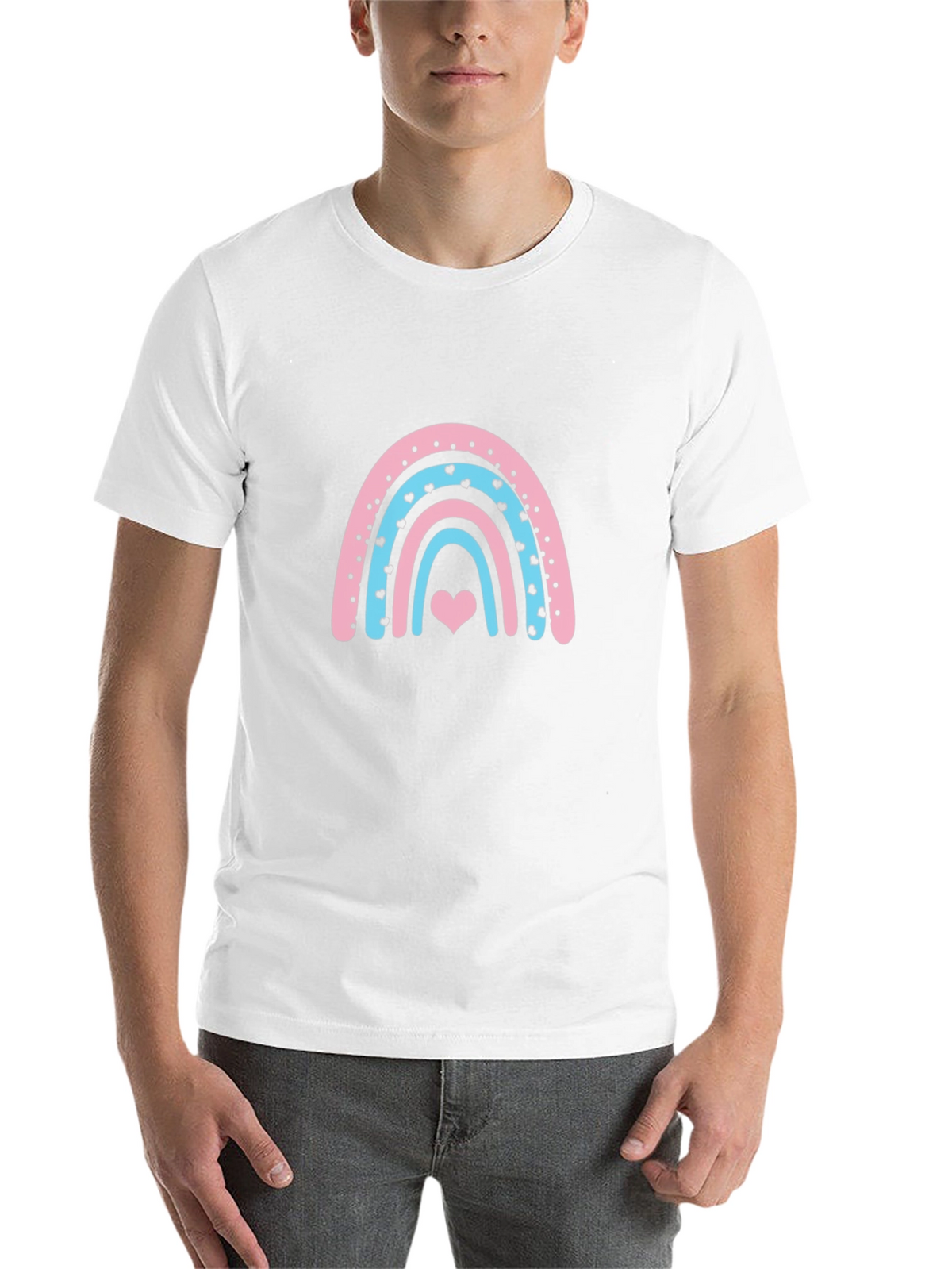 Rainbow Heart Graphic Tee - Black
