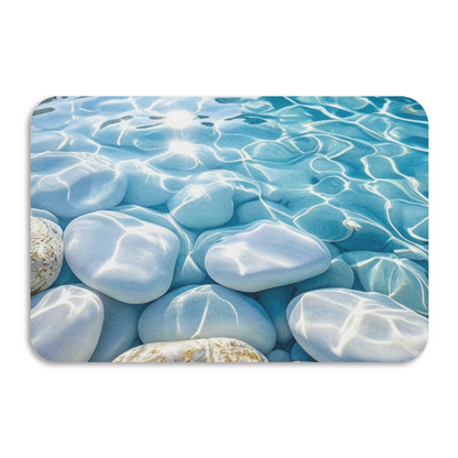 Water Ripple Pebble£üClear Water Ripple Pebble Diatomite Mat, Ins Style Cool Absorbent Quick?Dry Bathroom Non?Slip Rug