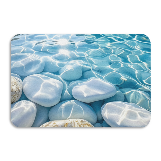Water Ripple Pebble£üClear Water Ripple Pebble Diatomite Mat, Ins Style Cool Absorbent Quick?Dry Bathroom Non?Slip Rug
