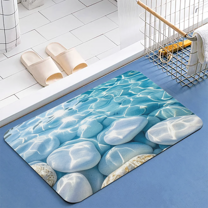Water Ripple Pebble£üClear Water Ripple Pebble Diatomite Mat, Ins Style Cool Absorbent Quick?Dry Bathroom Non?Slip Rug