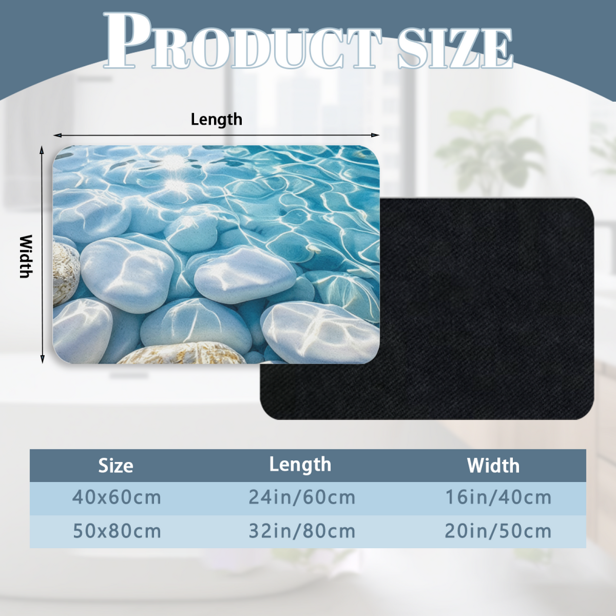 Water Ripple Pebble£üClear Water Ripple Pebble Diatomite Mat, Ins Style Cool Absorbent Quick?Dry Bathroom Non?Slip Rug