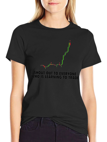 Learn to Trade Black Graphic Tee