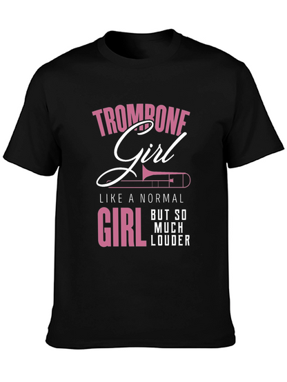 Trombone Girl Loud Music T-Shirt