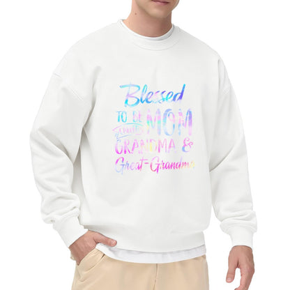 Playful "Blessed to Be Mom Grandma Great-Grandma" Rainbow Sweatshirt