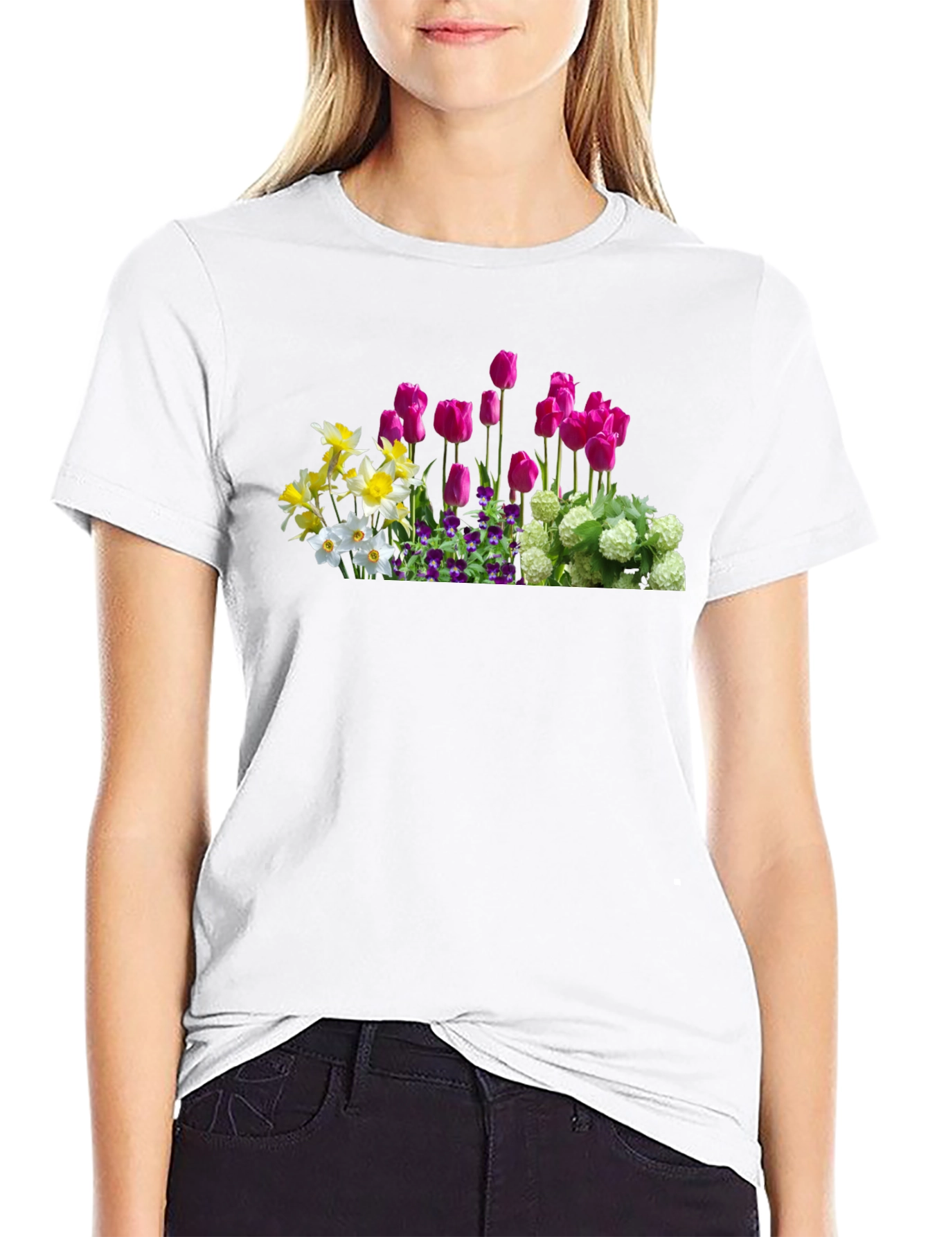 Floral Print T-Shirt - Spring Garden Tee