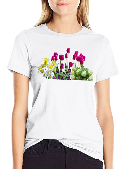 Floral Print T-Shirt - Spring Garden Tee