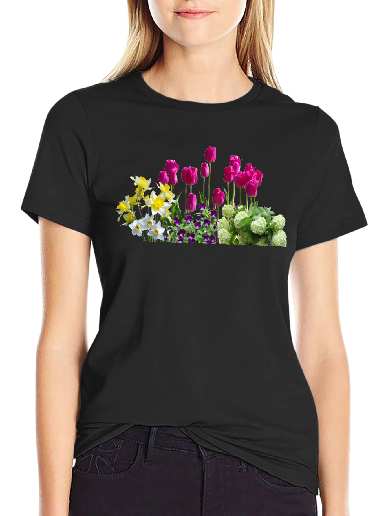 Floral Print T-Shirt - Spring Garden Tee