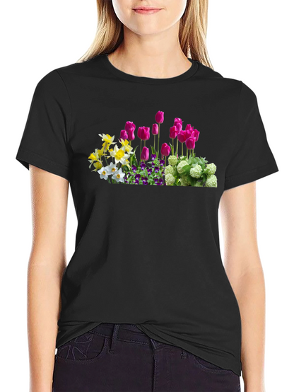 Floral Print T-Shirt - Spring Garden Tee