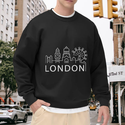 London Cityscape Line Art Crewneck Sweatshirt