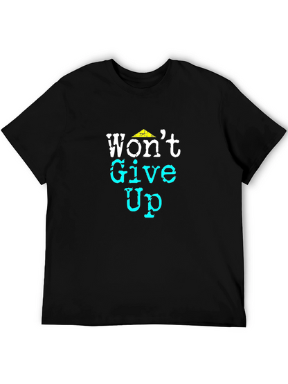 Wont Give Up Black Graphic Tee