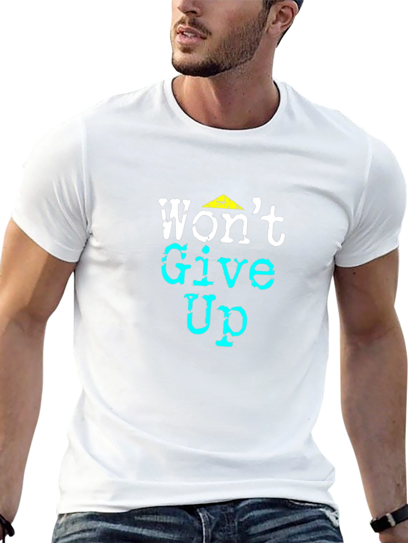Wont Give Up Black Graphic Tee