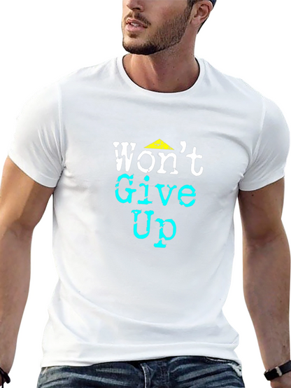 Wont Give Up Black Graphic Tee