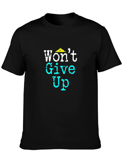Wont Give Up Black Graphic Tee