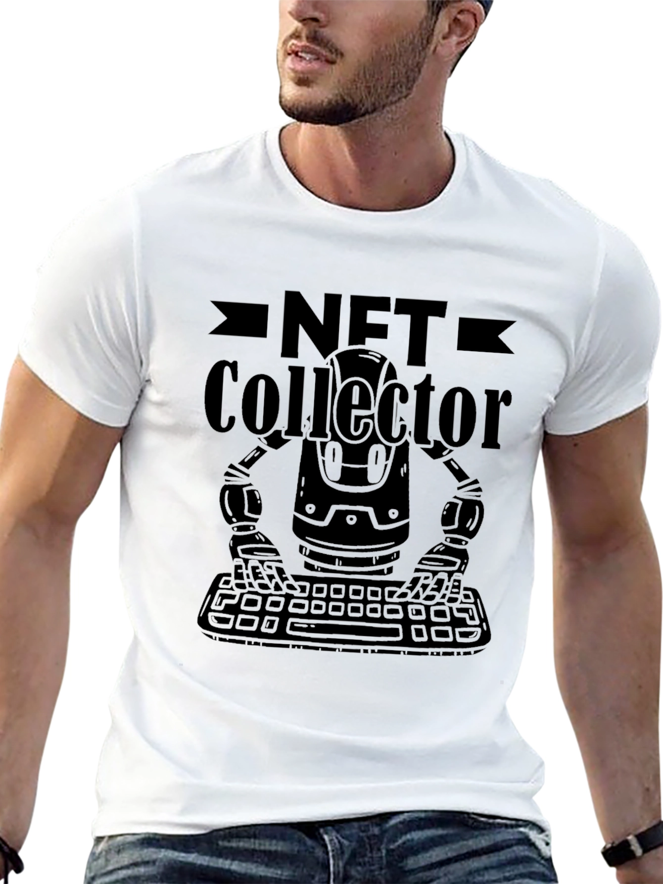 NFT Collector Robot Graphic T-Shirt