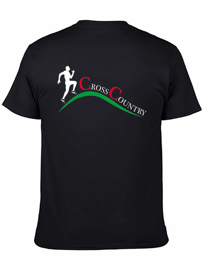 Cross Country Runner Graphic T-Shirt - Black