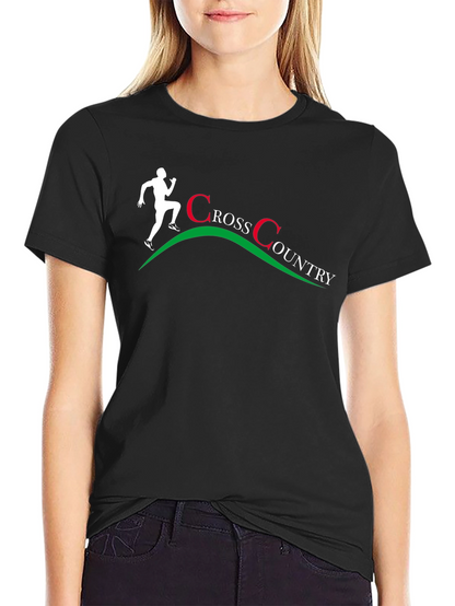 Cross Country Runner Graphic T-Shirt - Black