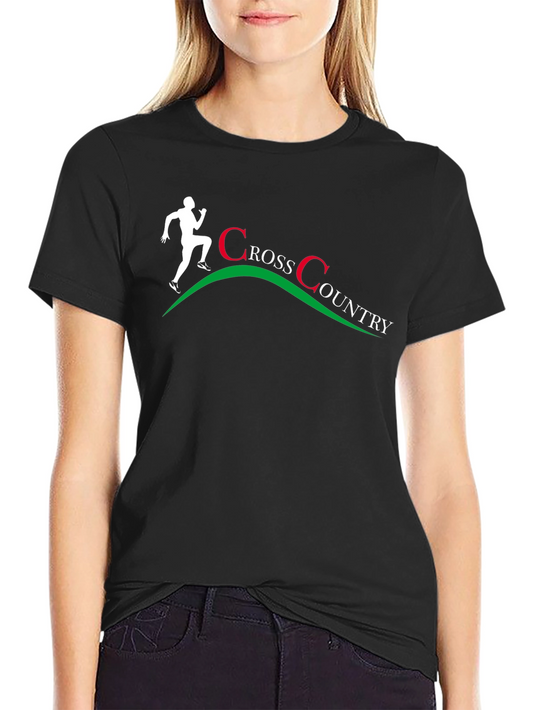 Cross Country Runner Graphic T-Shirt - Black