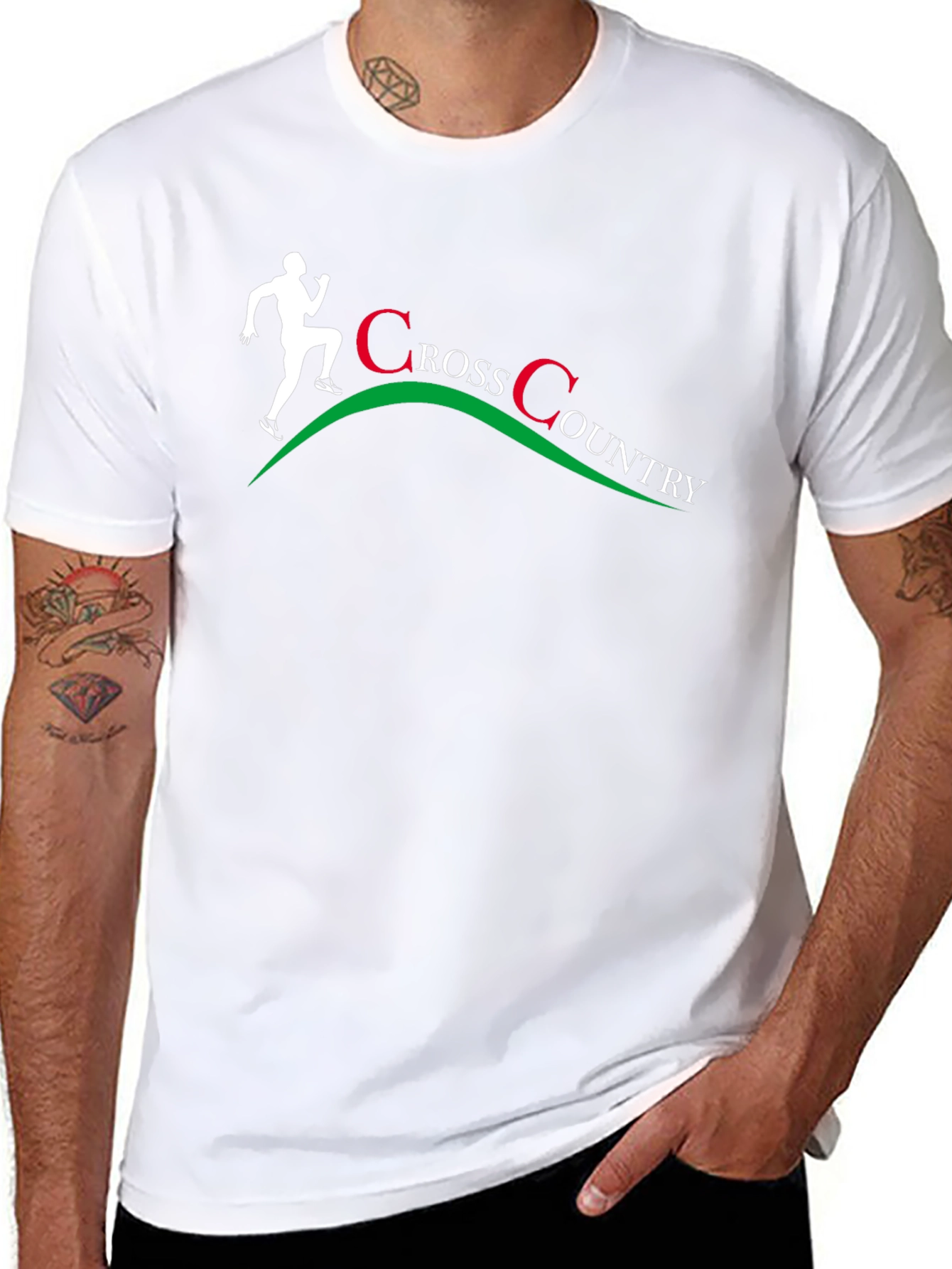 Cross Country Runner Graphic T-Shirt - Black