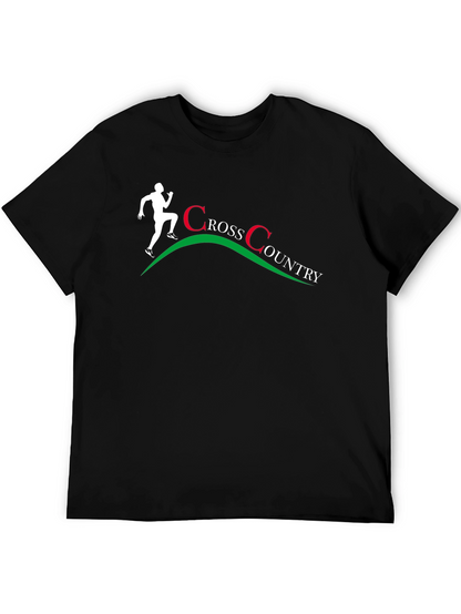 Cross Country Runner Graphic T-Shirt - Black