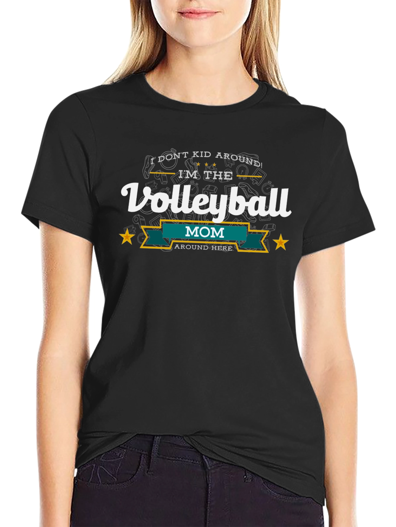 Volleyball Mom Graphic T-Shirt