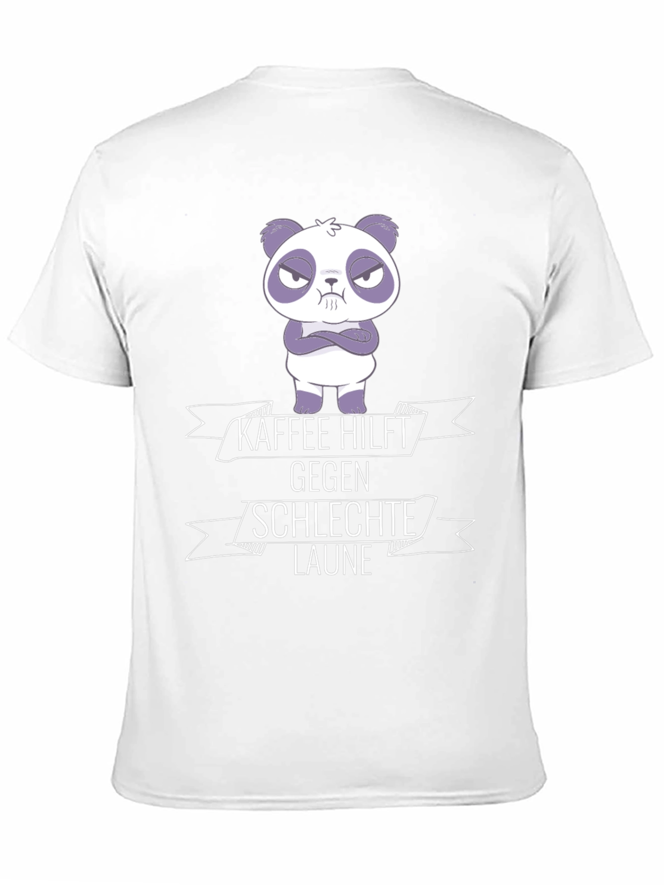 Kaffee Hilft Panda Graphic T-Shirt