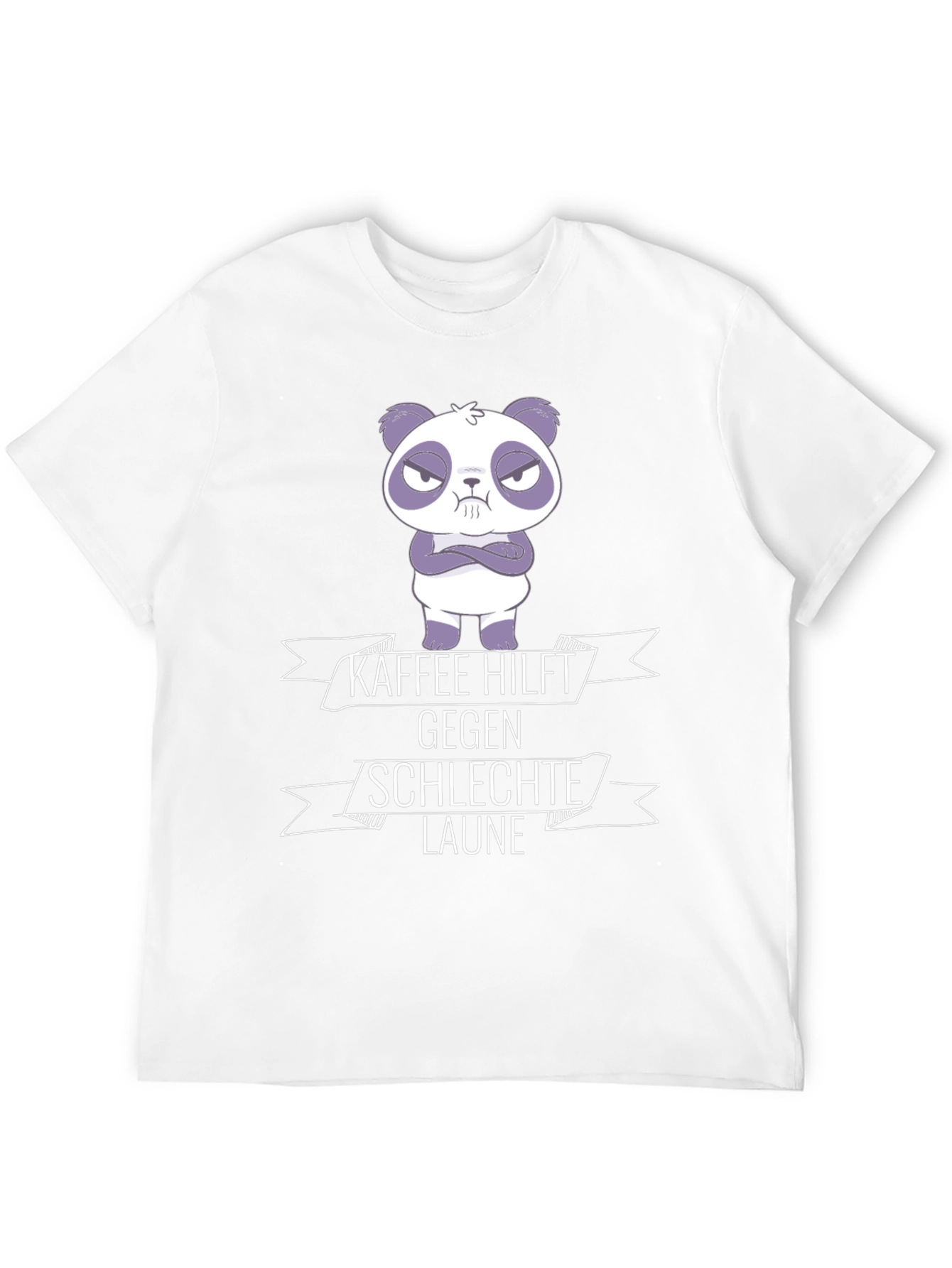 Kaffee Hilft Panda Graphic T-Shirt