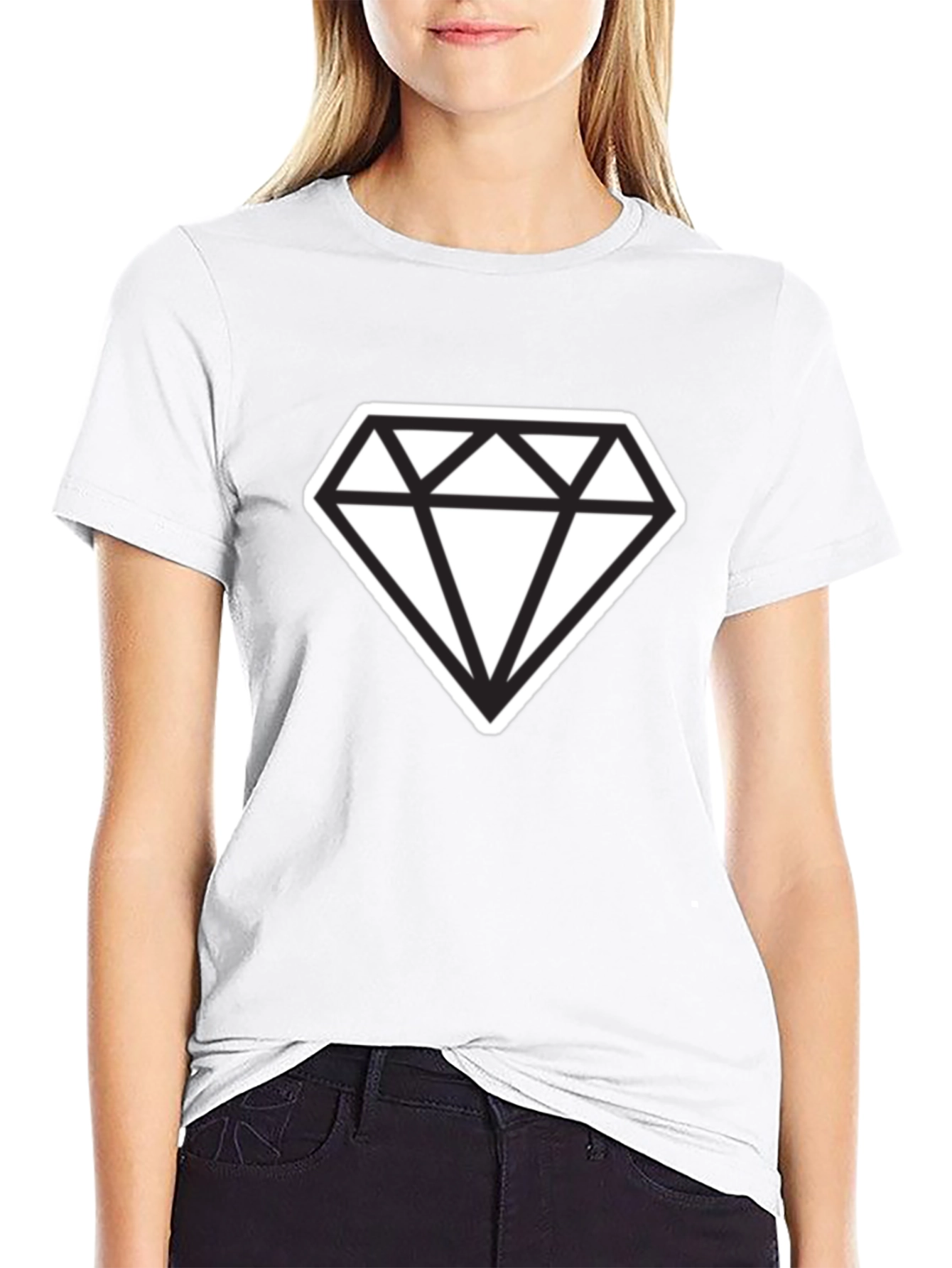 Bold Diamond Graphic Tee - Modern Style