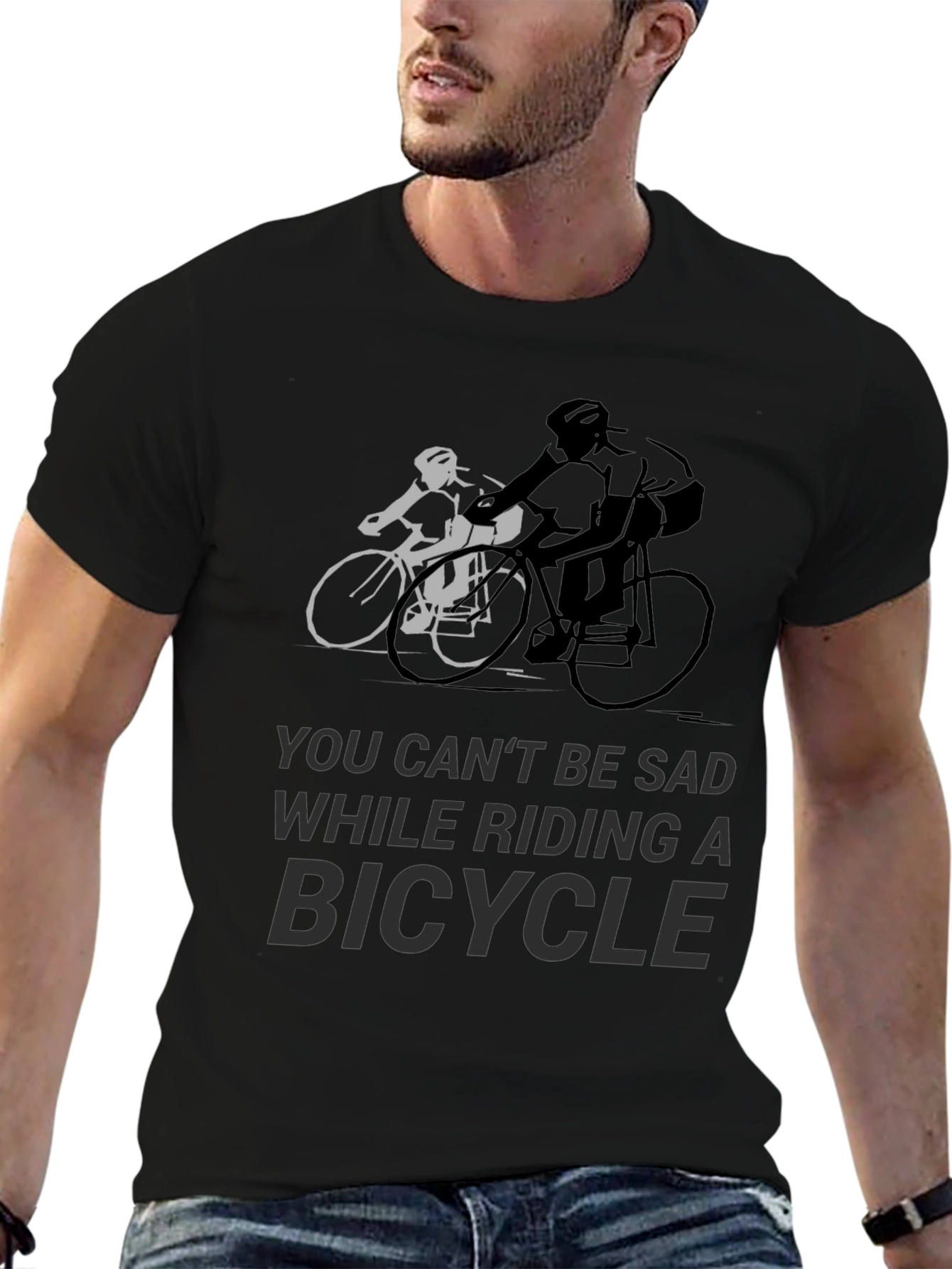 Ride Happy: Bicycle Graphic Tee for Cycling Enthusiasts