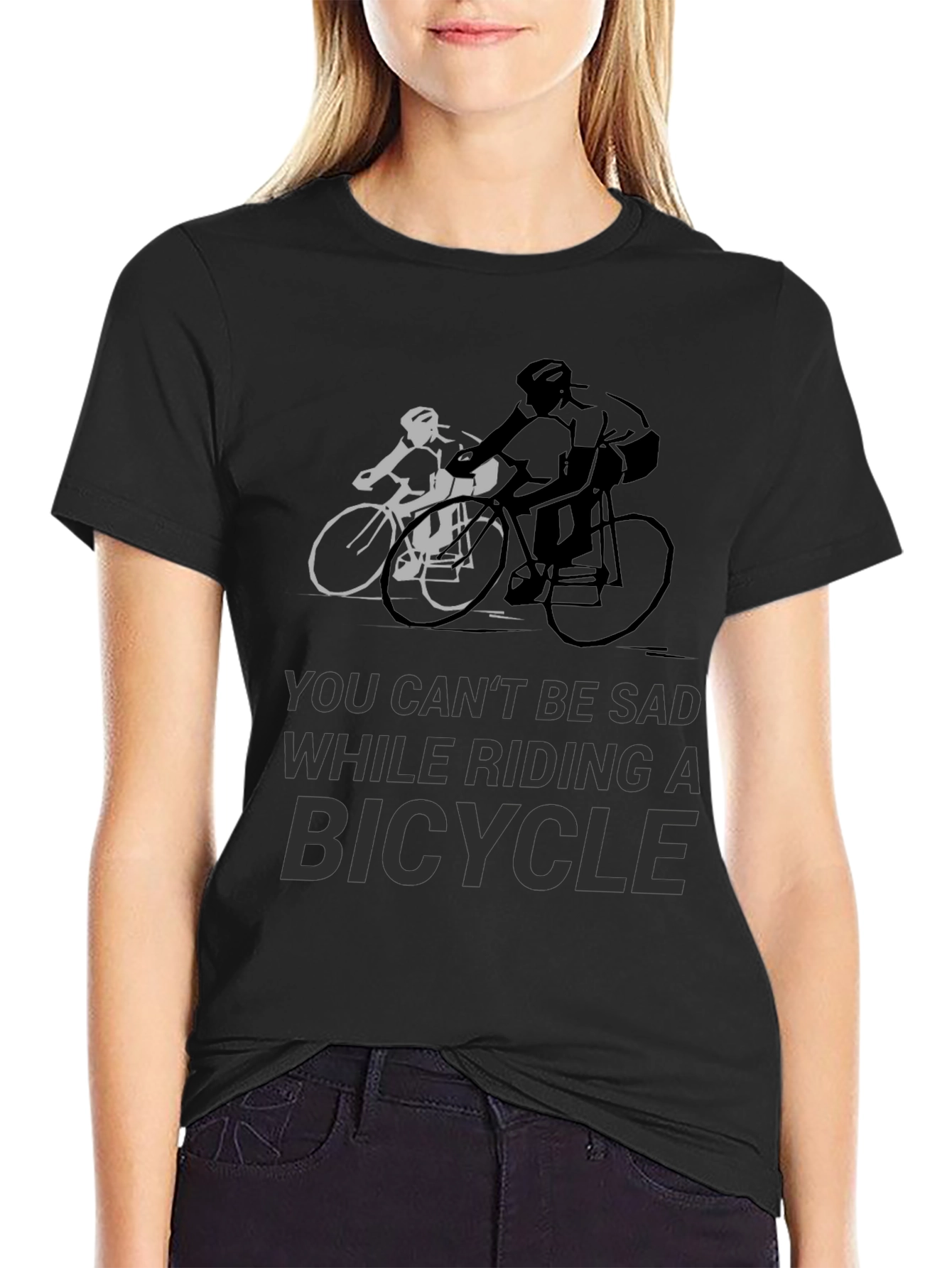 Ride Happy: Bicycle Graphic Tee for Cycling Enthusiasts