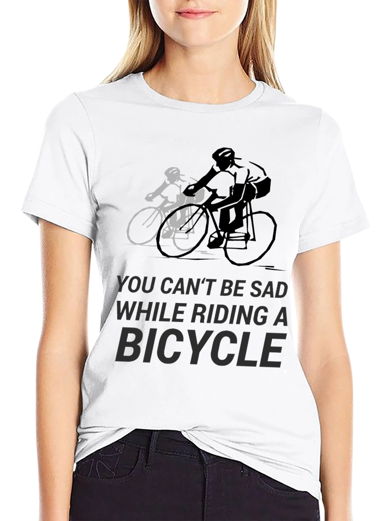 Ride Happy: Bicycle Graphic Tee for Cycling Enthusiasts