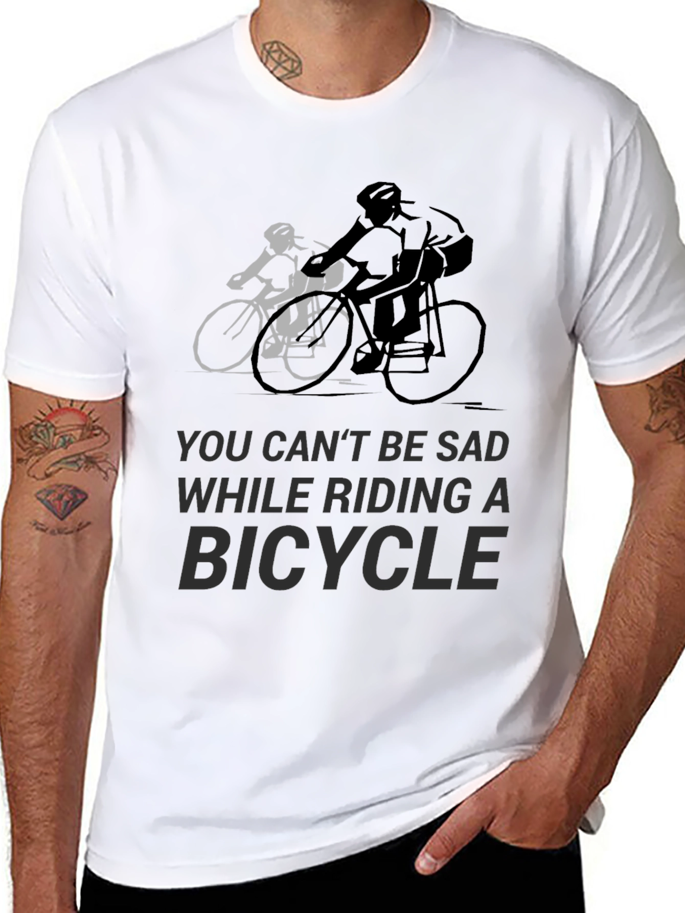 Ride Happy: Bicycle Graphic Tee for Cycling Enthusiasts