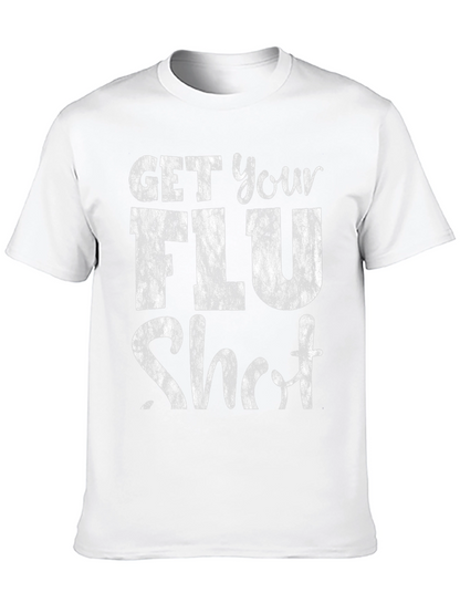 Get Your Flu Shot T-Shirt - Black Graphic Tee
