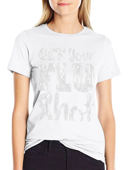 Get Your Flu Shot T-Shirt - Black Graphic Tee