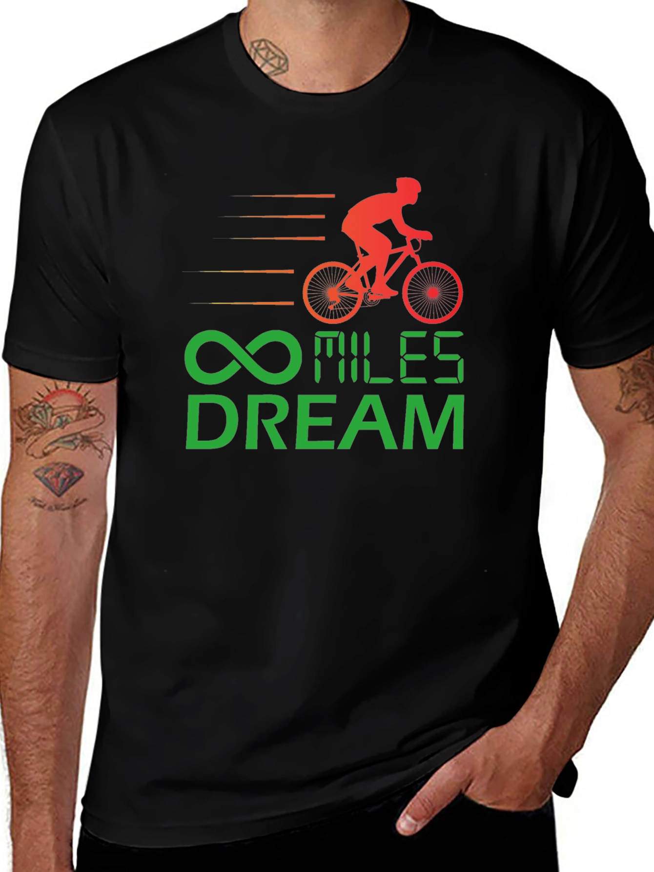 Miles Dream Cycling T-Shirt - Black Cotton Tee