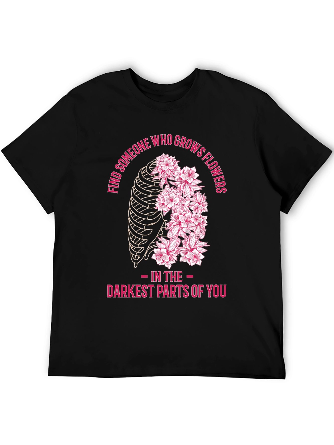 Floral Rib Cage Graphic T-Shirt