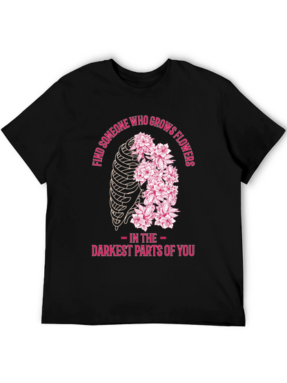 Floral Rib Cage Graphic T-Shirt