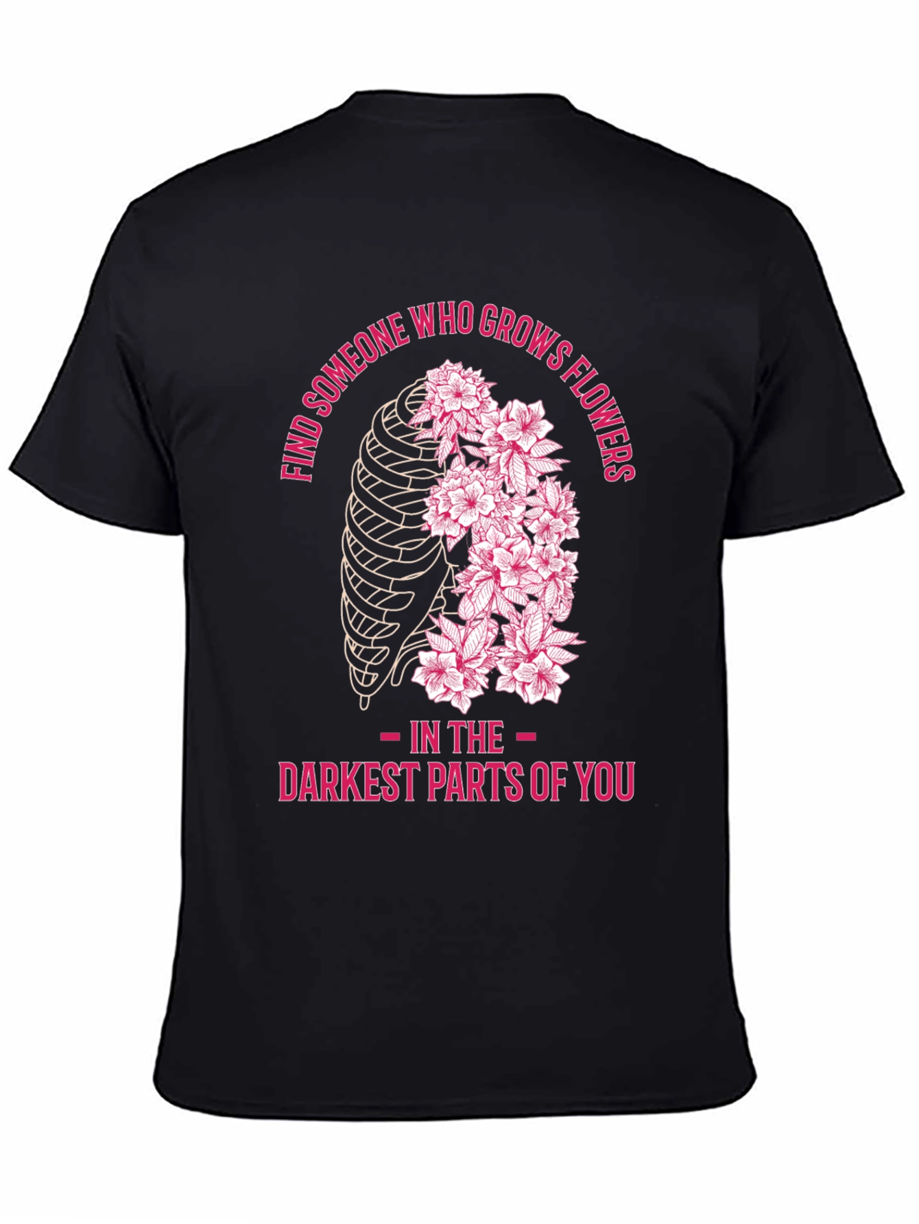 Floral Rib Cage Graphic T-Shirt