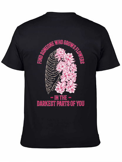 Floral Rib Cage Graphic T-Shirt